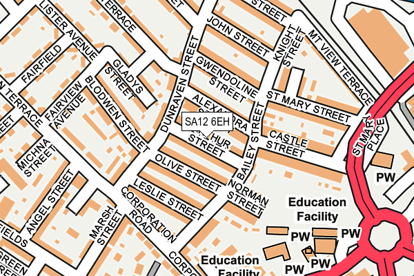 SA12 6EH map - OS OpenMap – Local (Ordnance Survey) SA12 6EH map - OS OpenMap – Local (Ordnance Survey)