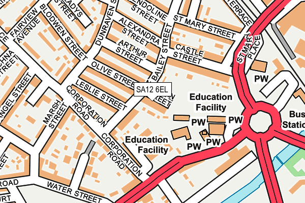 SA12 6EL map - OS OpenMap – Local (Ordnance Survey)