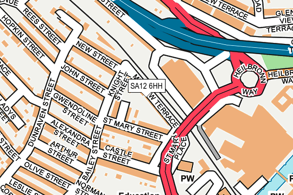 SA12 6HH map - OS OpenMap – Local (Ordnance Survey) SA12 6HH map - OS OpenMap – Local (Ordnance Survey)