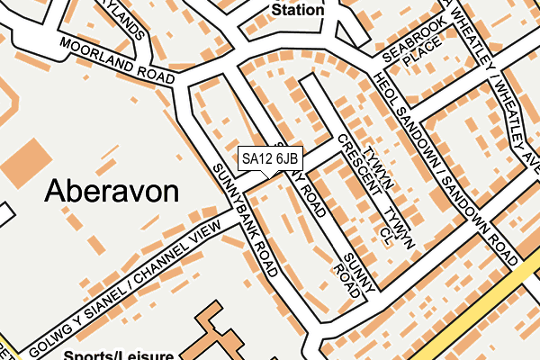 SA12 6JB map - OS OpenMap – Local (Ordnance Survey) SA12 6JB map - OS OpenMap – Local (Ordnance Survey)