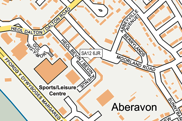 SA12 6JR map - OS OpenMap – Local (Ordnance Survey)