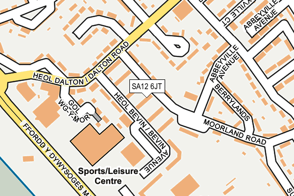 SA12 6JT map - OS OpenMap – Local (Ordnance Survey)