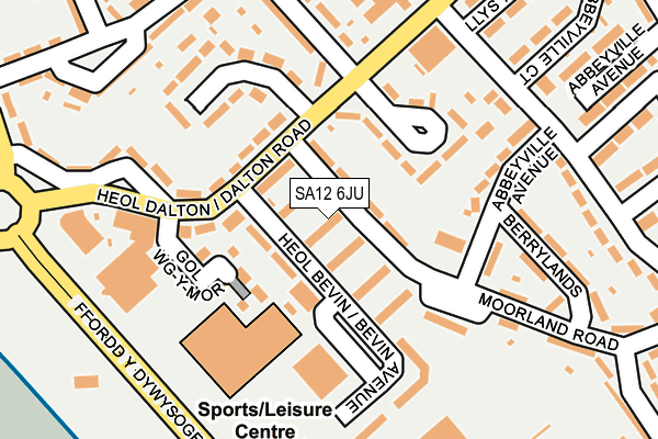 SA12 6JU map - OS OpenMap – Local (Ordnance Survey) SA12 6JU map - OS OpenMap – Local (Ordnance Survey)