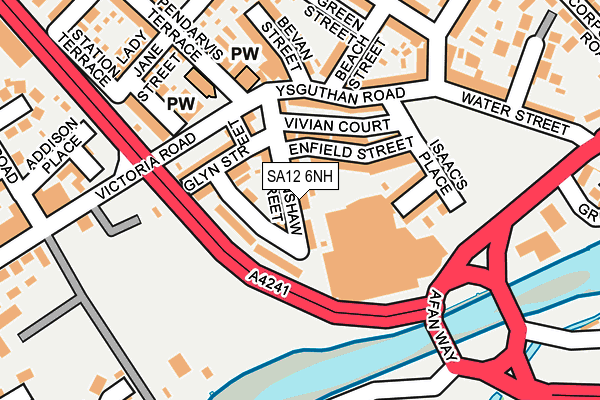 SA12 6NH map - OS OpenMap – Local (Ordnance Survey)