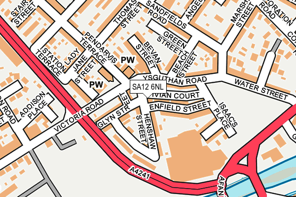 SA12 6NL map - OS OpenMap – Local (Ordnance Survey) SA12 6NL map - OS OpenMap – Local (Ordnance Survey)