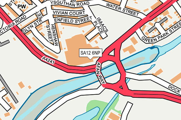 SA12 6NP map - OS OpenMap – Local (Ordnance Survey) SA12 6NP map - OS OpenMap – Local (Ordnance Survey)