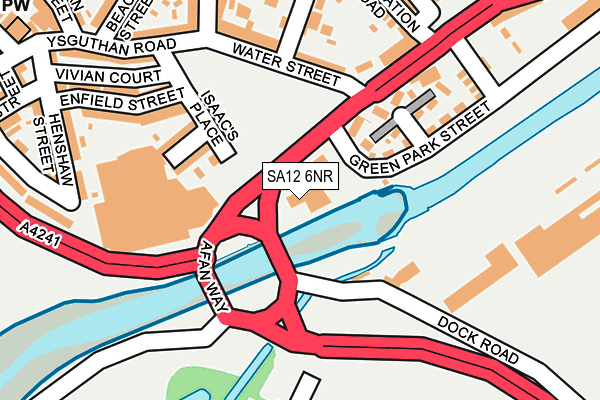 SA12 6NR map - OS OpenMap – Local (Ordnance Survey) SA12 6NR map - OS OpenMap – Local (Ordnance Survey)