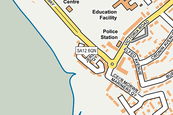 SA12 6QN map - OS OpenMap – Local (Ordnance Survey)