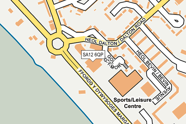 SA12 6QP map - OS OpenMap – Local (Ordnance Survey) SA12 6QP map - OS OpenMap – Local (Ordnance Survey)