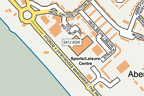 SA12 6QW map - OS OpenMap – Local (Ordnance Survey)