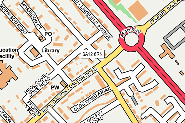 SA12 6RN map - OS OpenMap – Local (Ordnance Survey) SA12 6RN map - OS OpenMap – Local (Ordnance Survey)