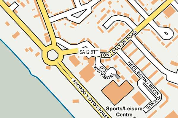 SA12 6TT map - OS OpenMap – Local (Ordnance Survey)