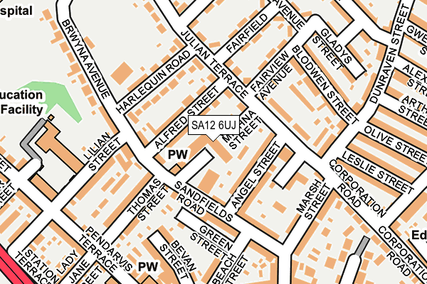 SA12 6UJ map - OS OpenMap – Local (Ordnance Survey) SA12 6UJ map - OS OpenMap – Local (Ordnance Survey)