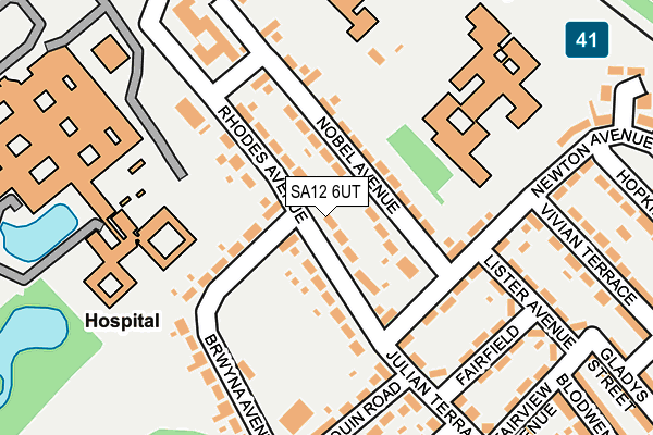 SA12 6UT map - OS OpenMap – Local (Ordnance Survey) SA12 6UT map - OS OpenMap – Local (Ordnance Survey)