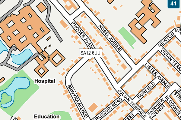 SA12 6UU map - OS OpenMap – Local (Ordnance Survey) SA12 6UU map - OS OpenMap – Local (Ordnance Survey)