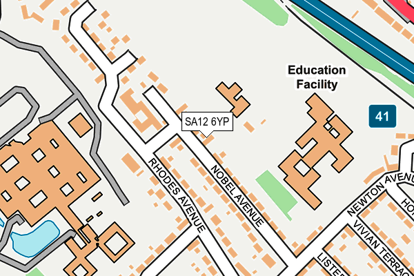 SA12 6YP map - OS OpenMap – Local (Ordnance Survey) SA12 6YP map - OS OpenMap – Local (Ordnance Survey)