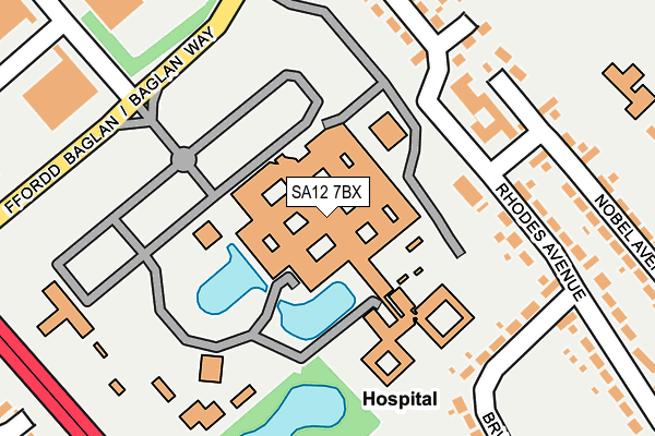 SA12 7BX map - OS OpenMap – Local (Ordnance Survey) SA12 7BX map - OS OpenMap – Local (Ordnance Survey)