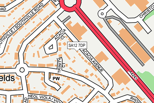 SA12 7DP map - OS OpenMap – Local (Ordnance Survey) SA12 7DP map - OS OpenMap – Local (Ordnance Survey)