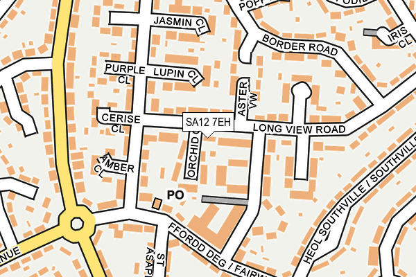SA12 7EH map - OS OpenMap – Local (Ordnance Survey) SA12 7EH map - OS OpenMap – Local (Ordnance Survey)