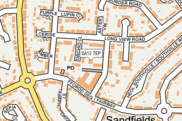 SA12 7EP map - OS OpenMap – Local (Ordnance Survey) SA12 7EP map - OS OpenMap – Local (Ordnance Survey)