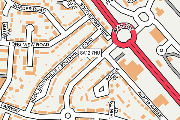 SA12 7HU map - OS OpenMap – Local (Ordnance Survey) SA12 7HU map - OS OpenMap – Local (Ordnance Survey)