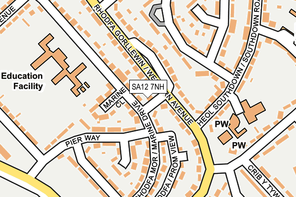 SA12 7NH map - OS OpenMap – Local (Ordnance Survey) SA12 7NH map - OS OpenMap – Local (Ordnance Survey)