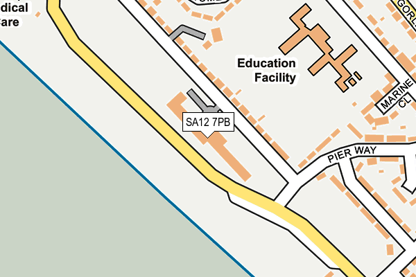 SA12 7PB map - OS OpenMap – Local (Ordnance Survey) SA12 7PB map - OS OpenMap – Local (Ordnance Survey)