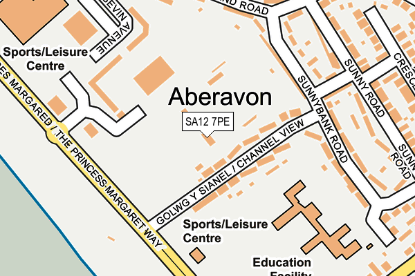 SA12 7PE map - OS OpenMap – Local (Ordnance Survey) SA12 7PE map - OS OpenMap – Local (Ordnance Survey)