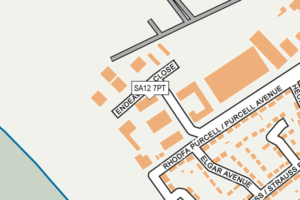 SA12 7PT map - OS OpenMap – Local (Ordnance Survey) SA12 7PT map - OS OpenMap – Local (Ordnance Survey)