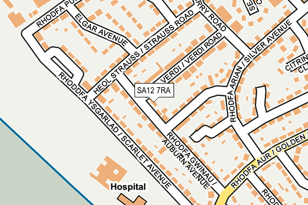 SA12 7RA map - OS OpenMap – Local (Ordnance Survey) SA12 7RA map - OS OpenMap – Local (Ordnance Survey)