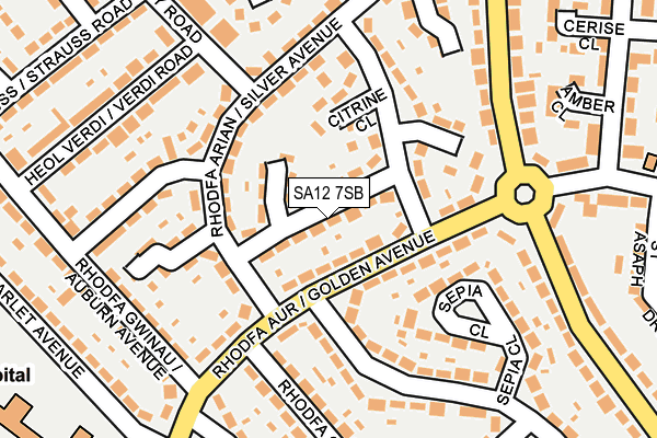 SA12 7SB map - OS OpenMap – Local (Ordnance Survey) SA12 7SB map - OS OpenMap – Local (Ordnance Survey)