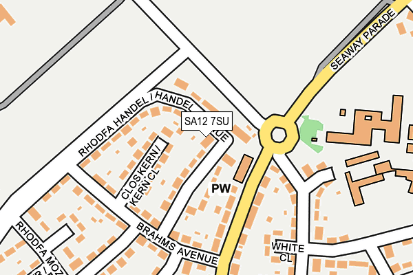 SA12 7SU map - OS OpenMap – Local (Ordnance Survey) SA12 7SU map - OS OpenMap – Local (Ordnance Survey)