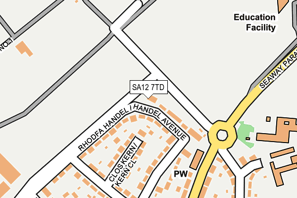 SA12 7TD map - OS OpenMap – Local (Ordnance Survey) SA12 7TD map - OS OpenMap – Local (Ordnance Survey)