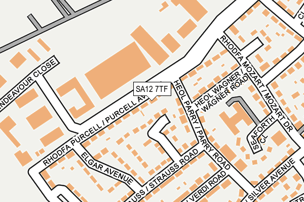 SA12 7TF map - OS OpenMap – Local (Ordnance Survey) SA12 7TF map - OS OpenMap – Local (Ordnance Survey)