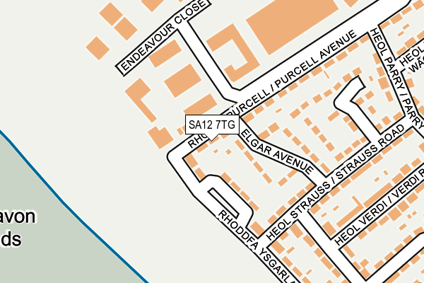 SA12 7TG map - OS OpenMap – Local (Ordnance Survey) SA12 7TG map - OS OpenMap – Local (Ordnance Survey)