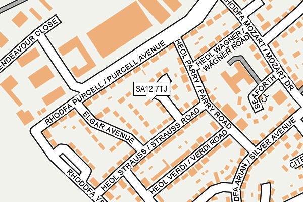 SA12 7TJ map - OS OpenMap – Local (Ordnance Survey) SA12 7TJ map - OS OpenMap – Local (Ordnance Survey)