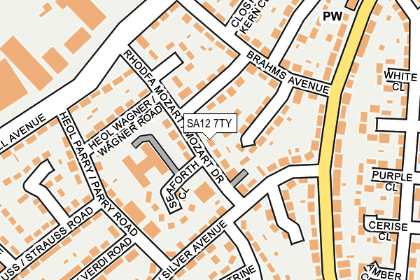 SA12 7TY map - OS OpenMap – Local (Ordnance Survey)