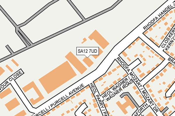 SA12 7UD map - OS OpenMap – Local (Ordnance Survey) SA12 7UD map - OS OpenMap – Local (Ordnance Survey)