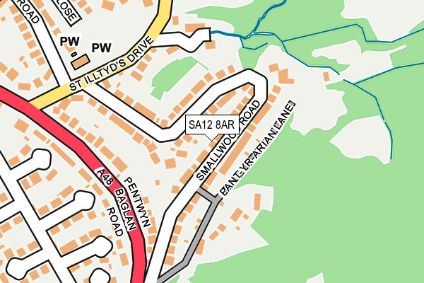 SA12 8AR map - OS OpenMap – Local (Ordnance Survey)