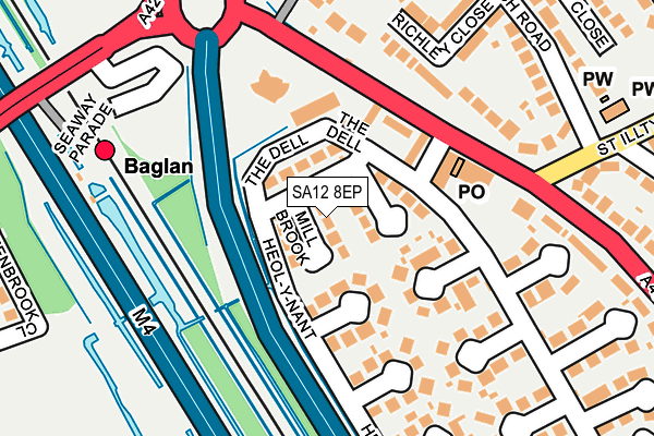 SA12 8EP map - OS OpenMap – Local (Ordnance Survey) SA12 8EP map - OS OpenMap – Local (Ordnance Survey)