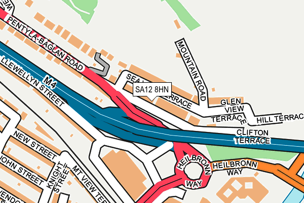 SA12 8HN map - OS OpenMap – Local (Ordnance Survey) SA12 8HN map - OS OpenMap – Local (Ordnance Survey)