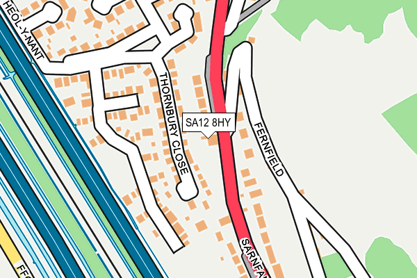 SA12 8HY map - OS OpenMap – Local (Ordnance Survey) SA12 8HY map - OS OpenMap – Local (Ordnance Survey)