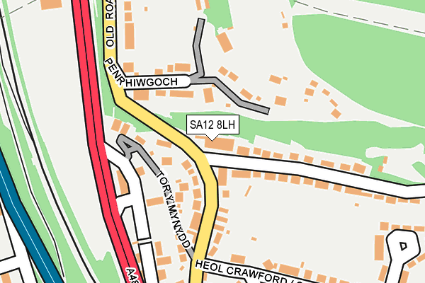 SA12 8LH map - OS OpenMap – Local (Ordnance Survey) SA12 8LH map - OS OpenMap – Local (Ordnance Survey)