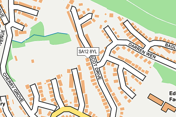 SA12 8YL map - OS OpenMap – Local (Ordnance Survey) SA12 8YL map - OS OpenMap – Local (Ordnance Survey)