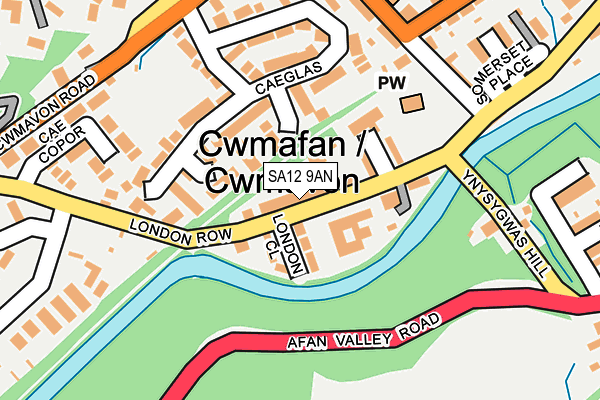 SA12 9AN map - OS OpenMap – Local (Ordnance Survey) SA12 9AN map - OS OpenMap – Local (Ordnance Survey)