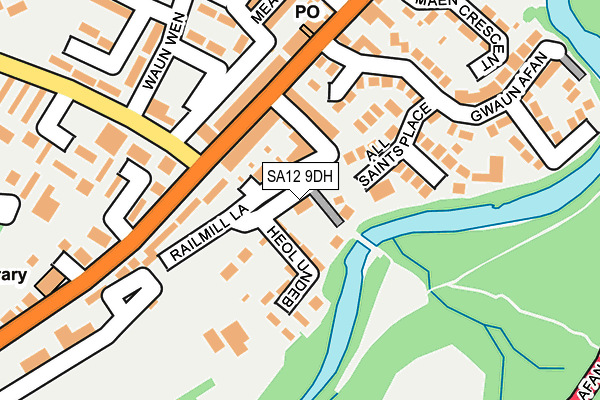 SA12 9DH map - OS OpenMap – Local (Ordnance Survey) SA12 9DH map - OS OpenMap – Local (Ordnance Survey)
