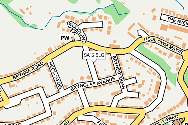 SA12 9LG map - OS OpenMap – Local (Ordnance Survey) SA12 9LG map - OS OpenMap – Local (Ordnance Survey)
