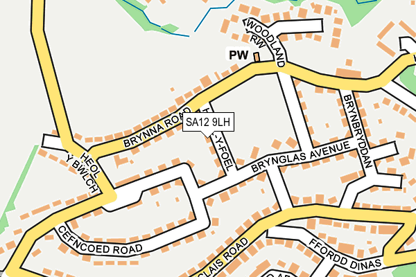 SA12 9LH map - OS OpenMap – Local (Ordnance Survey) SA12 9LH map - OS OpenMap – Local (Ordnance Survey)