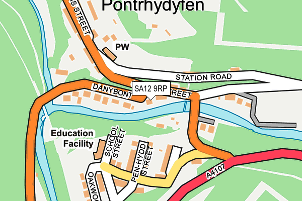 SA12 9RP map - OS OpenMap – Local (Ordnance Survey) SA12 9RP map - OS OpenMap – Local (Ordnance Survey)