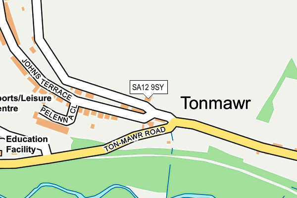 SA12 9SY map - OS OpenMap – Local (Ordnance Survey) SA12 9SY map - OS OpenMap – Local (Ordnance Survey)